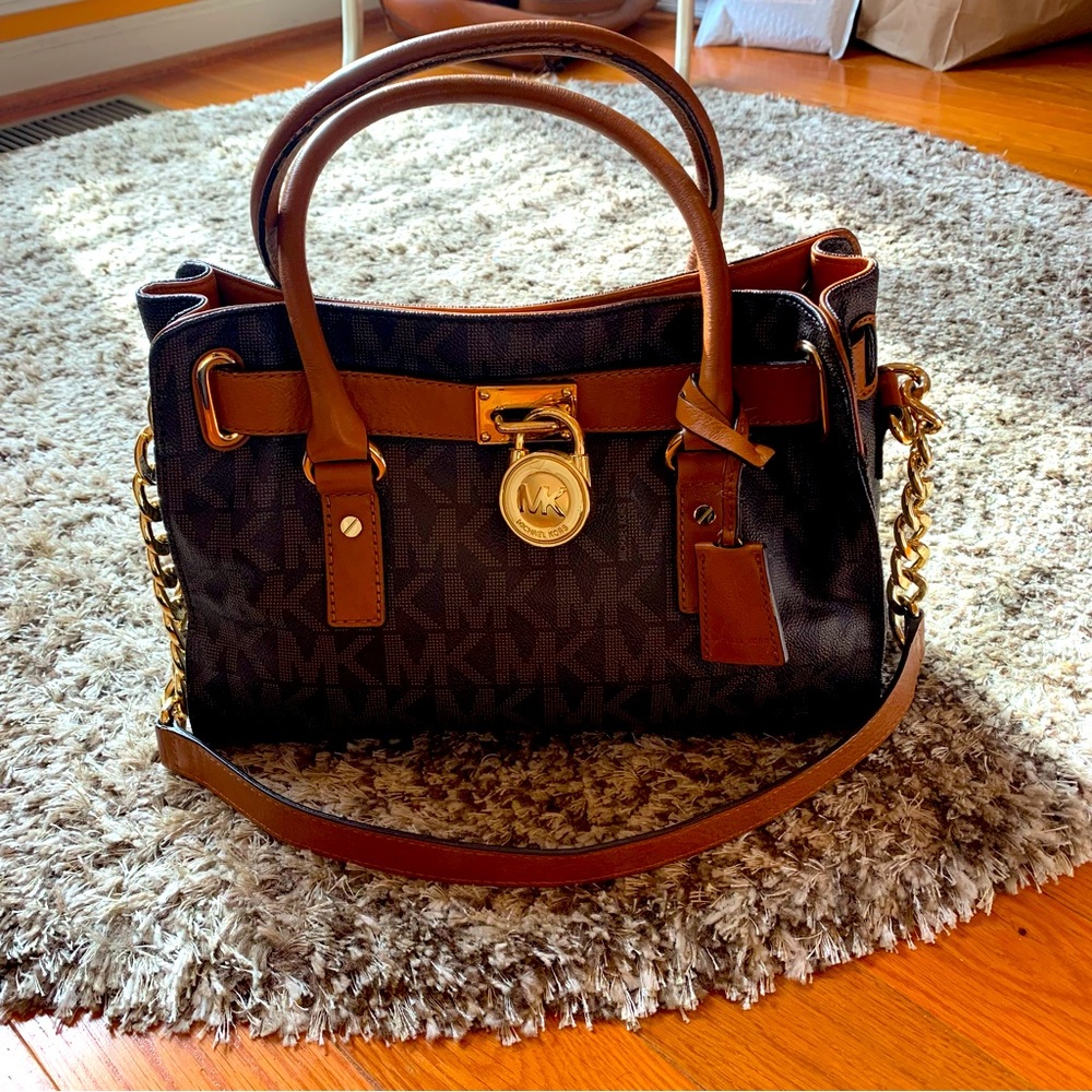 Classic Michael Kors Tan and Brown purse